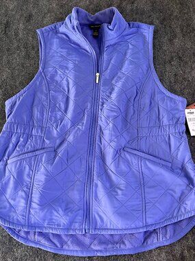 Bit & Bridle New with tags quilted vest purple size 1X